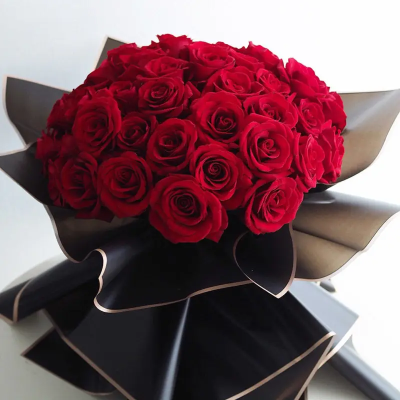 20 шт./лот оберточная бумага с золотыми краями в виде роз полупрозрачная