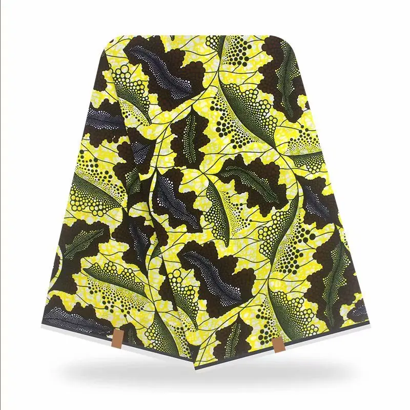 

african fabric high quality 2020 latest 100% Cotton real wax fabric 6 yards ankara wax print african soft wax fabric F12-10