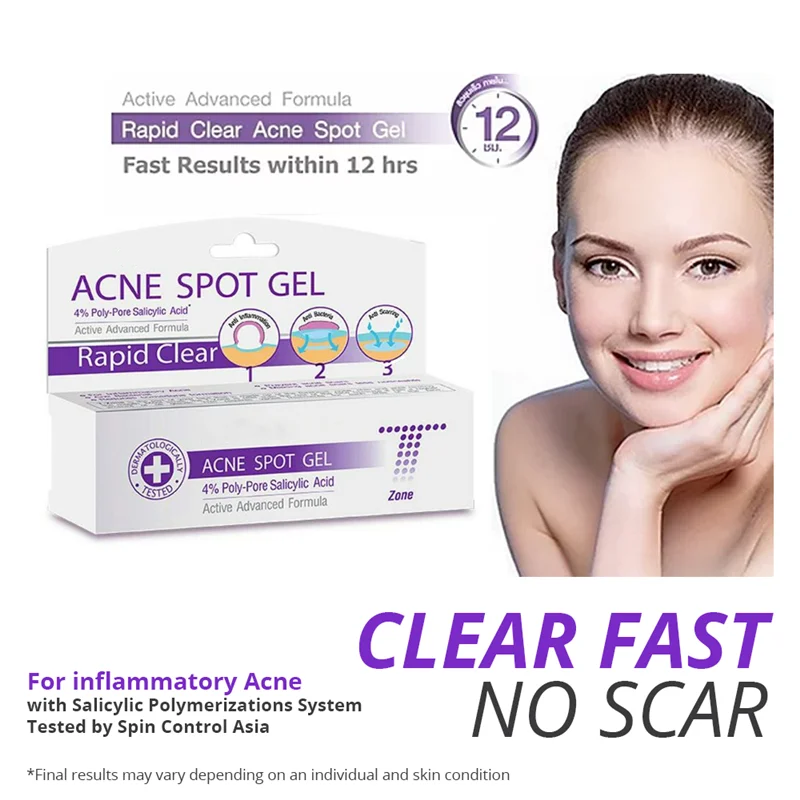 

Thailand ACNE SPOT GEL Rapid Clear Acne speckle T-Zone Face Care Treatment 10g