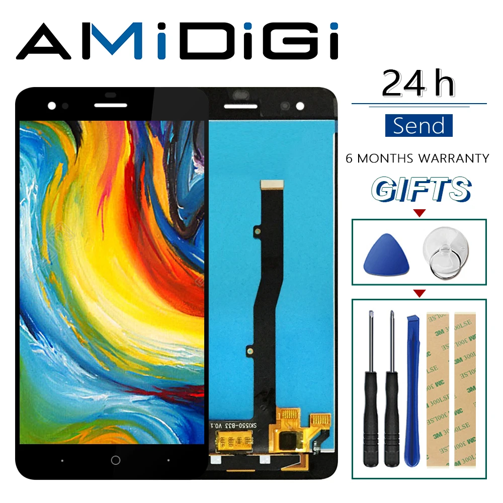 Для ZTE A6 Max ЖК панель с сенсорным экраном стеклянный дисплей дигитайзер Стекло в