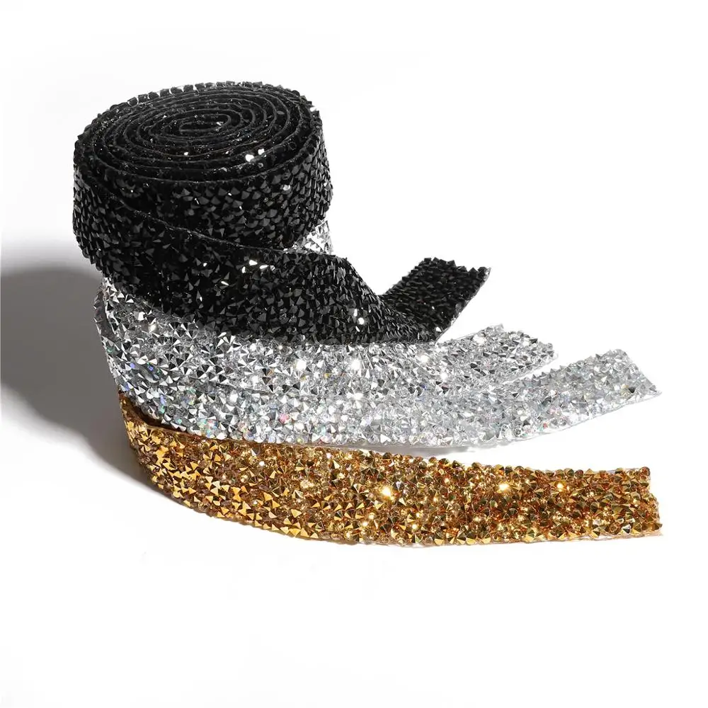 1 ярд орнамент из кристаллов Стразы горячей фиксации лента-аппликатор лента с