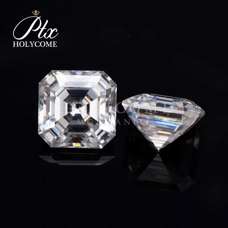 Высокое качество 4*4 мм 0.4ct asscher cut DEF белый Муассанит камни синтетический алмаз для