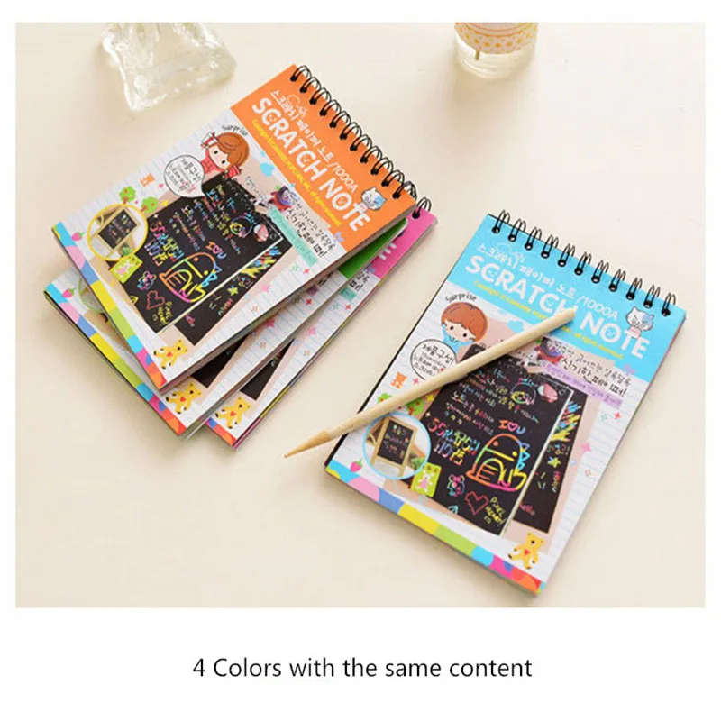 Забавная Волшебная Красочная доска для рисования бумага выскабливания дети