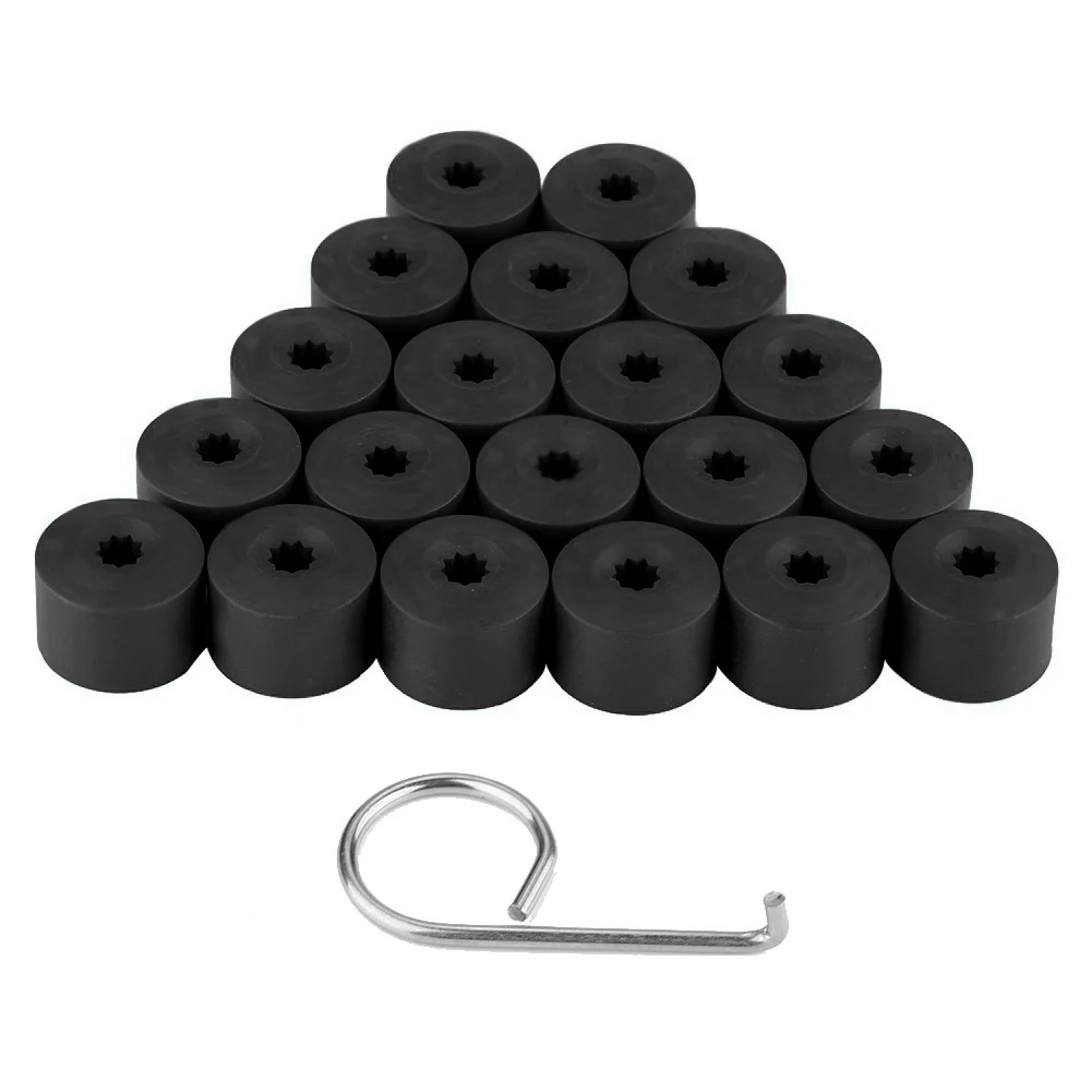 

20pcs 17mm Nut Car Wheel Auto Hub Screw Protection Anti-theft Cover Cap for Black