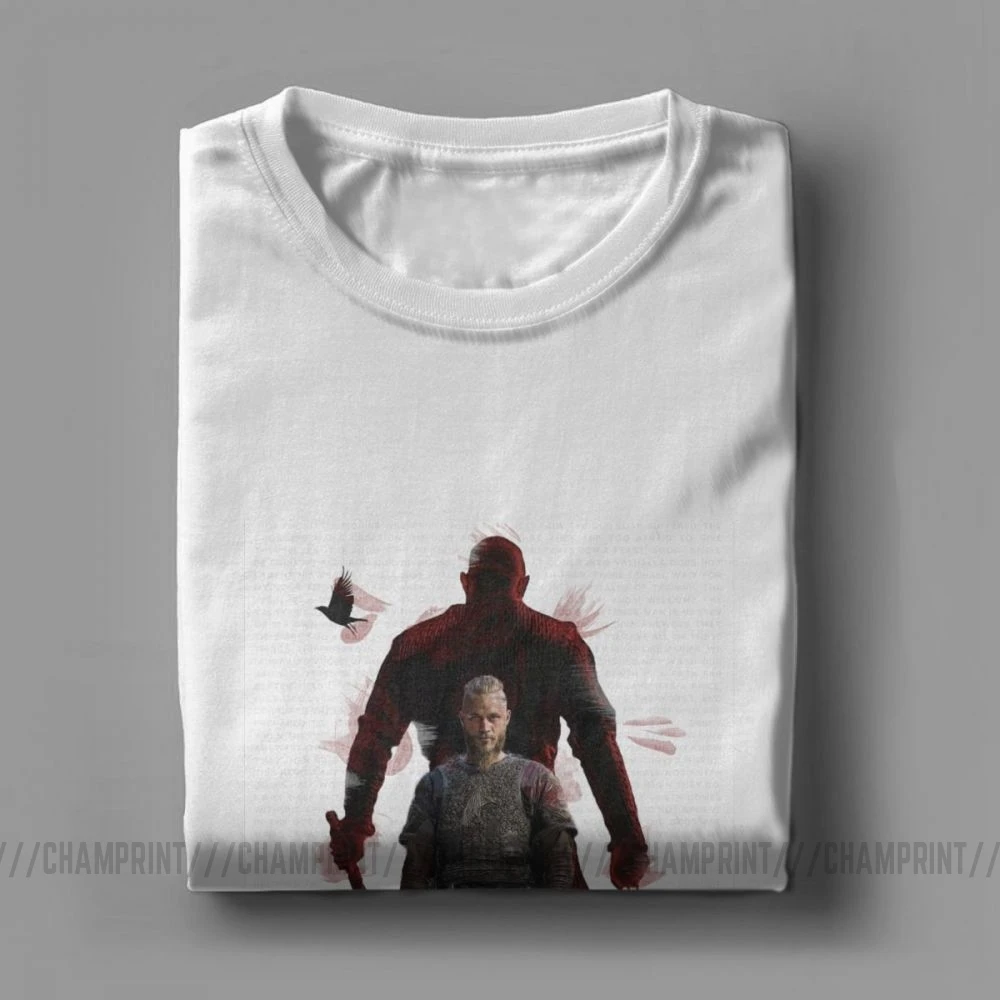 Модные футболки Ragnar Lothbrok Vikings для мужчин топы с коротким рукавом футболка