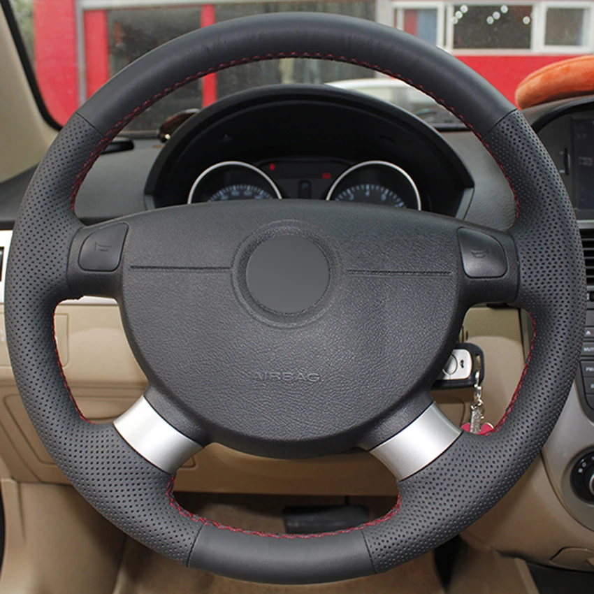 Прошитый вручную черный чехол из натуральной кожи для Chevrolet Lova 2006-2010 Aveo Buick Excelle |