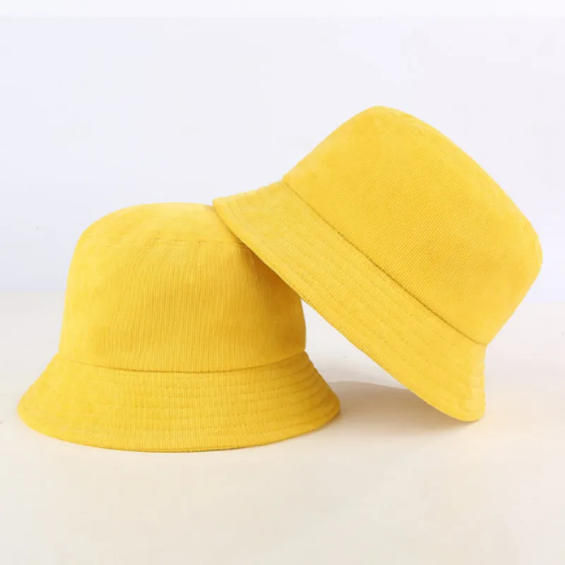 

Blank Corduroy Bucket Hat For Women Spring Autumn Plain Men Panama Outdoor Hiking Beach Fishing Cap Sunscreen Female Sunhat Bob