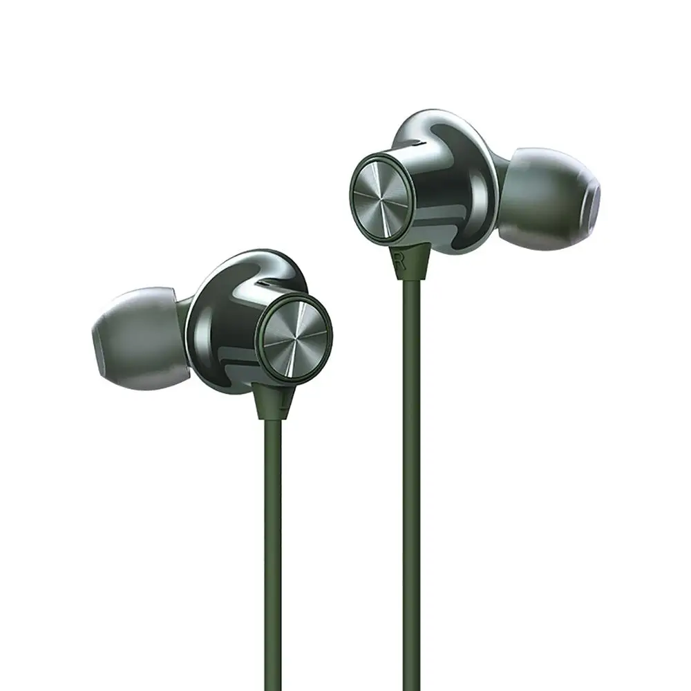 Green Новые оригинальные наушники OnePlus Bullets беспроводной 2 Наушники-вкладыши музыка Черный Зеленый Bluetooth Google Assistant - Цвет: Green