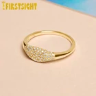 2021 новый 925 стерлингового серебра Лидер продаж модные женские туфли блеск Bling CZ Кольцо-купол льдом микро проложить прозрачным кубическим цирконием CZ вымощенное