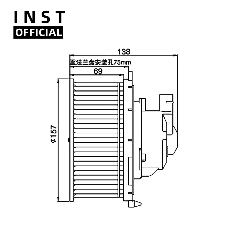 

Air Conditioning Fan AC A/C Blower Motor FOR M3 12V