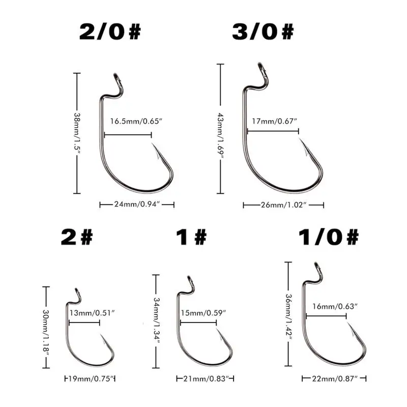 Крючки для рыбалки из углеродистой стали Wide Gap Crank Offset Fishhook для мягкого приманки, щука, карп, червь, 50 штук/лот.