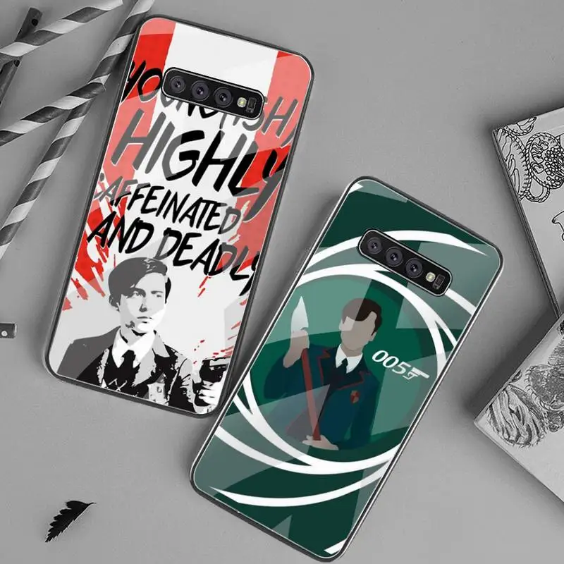 

the umbrella academy Aidan Gallagher Phone Case Tempered Glass For Samsung S20 Plus S7 S8 S9 S10 Plus Note 8 9 10 Plus