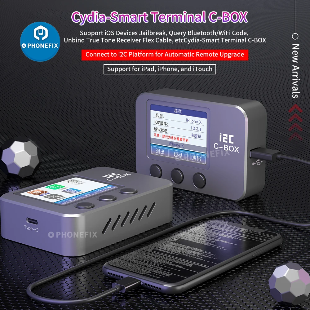 

I2C C-BOX Jail Break Box программатор для обхода идентификационного пароля на устройствах IOS ПК бесплатно/запрос Wi-Fi/BT адрес для iPhone и ipad