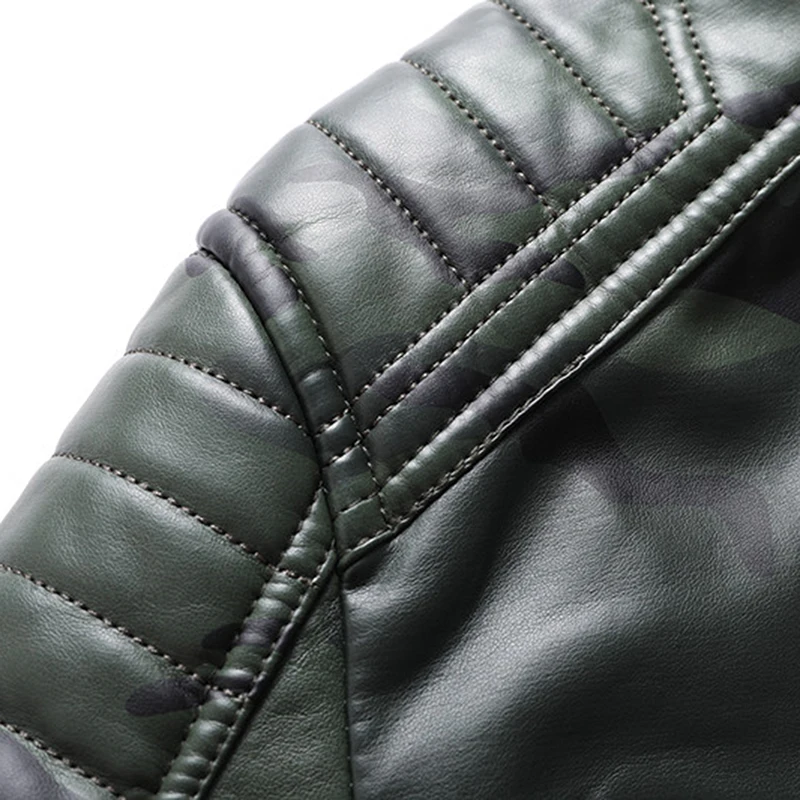 Зимняя черная кожаная мужская куртка с меховой подкладкой теплая мотоциклетная