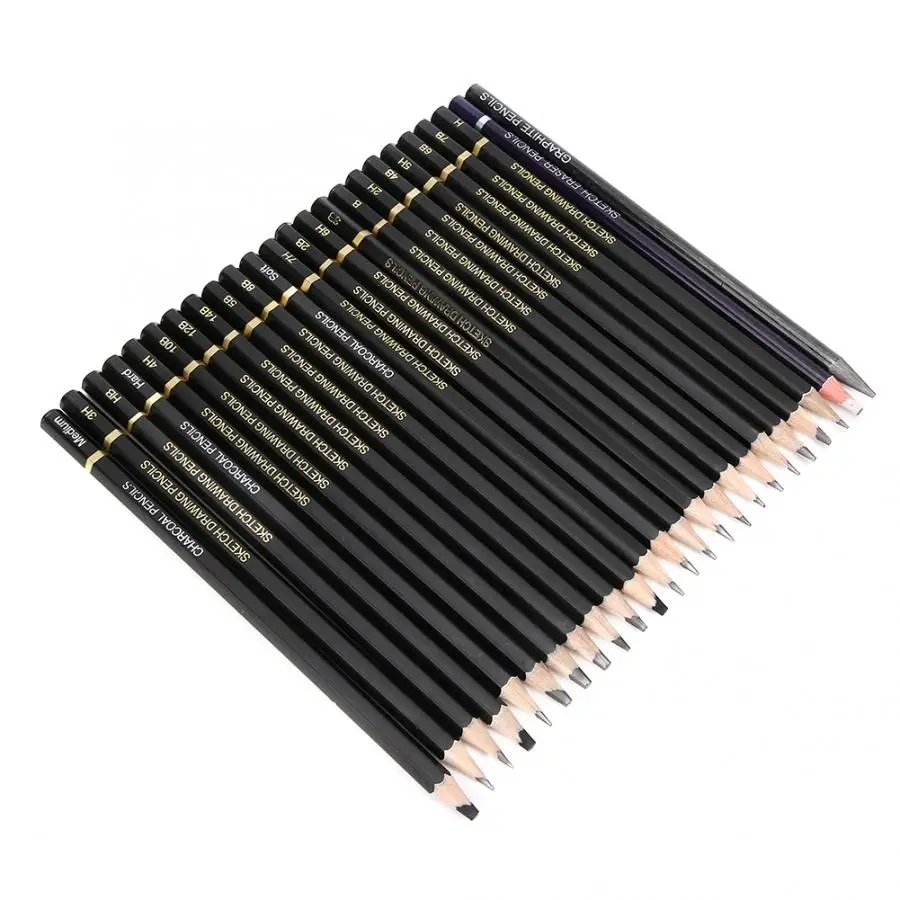 Профессиональный карандаш для рисования с древесным углем 24 шт. товары рукоделия