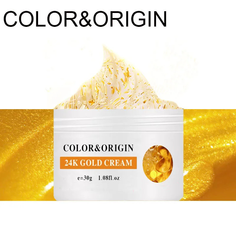 Цвет и происхождение 24K золотой крем для лица Niacinamide осветление Отбеливание