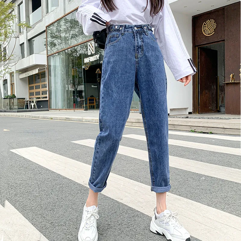

Woman Jeans High Waist Clothes Wide Leg Denim Clothing Blue Streetwear Vintage Quality 2021 Fashion Harajuku Straight Pants