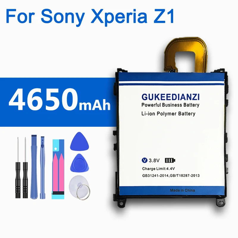 4650mAh GUKEEDIANZI LIS1525ERPC AGPB011-A001 Мобильный телефон Аккумулятор для Sony Xperia Z1 L39h Honami SO-01F C6902