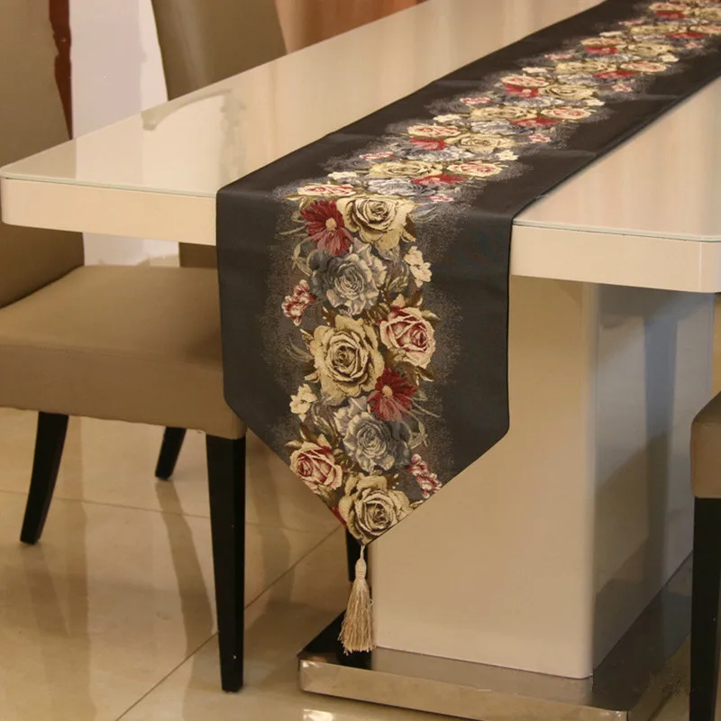 

American Black Table Runner Table Flag Modern Tablecloths Tea Table Cloth Bed Napkin Fashion Wedding Decoration