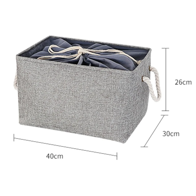Домашние хлопковые льняные игрушки грязная одежда на шнурке корзина для