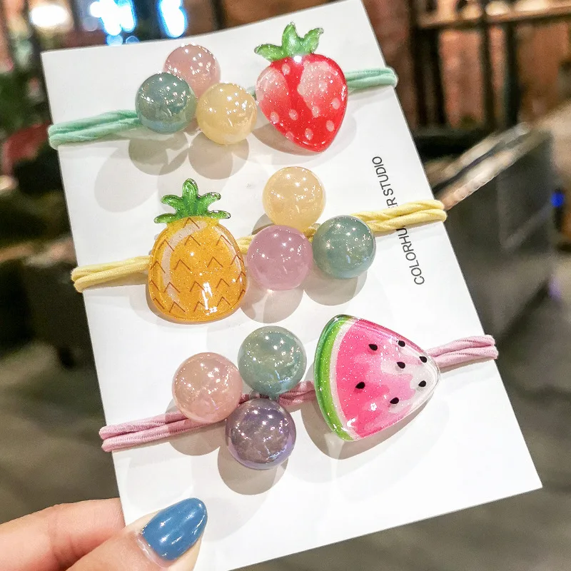 

Fashion Elastic Rubber Hair Rope Cute Fruit-shape Hair Band Women Multi-patterns Headwear Summer Girl Hair Ties Accessories