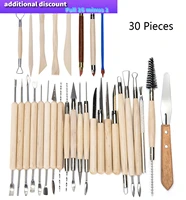 30pcs clay sculpting tools pottery carving tool set clay color shapers wooden 13 20cm lightweight comfortable construction 67