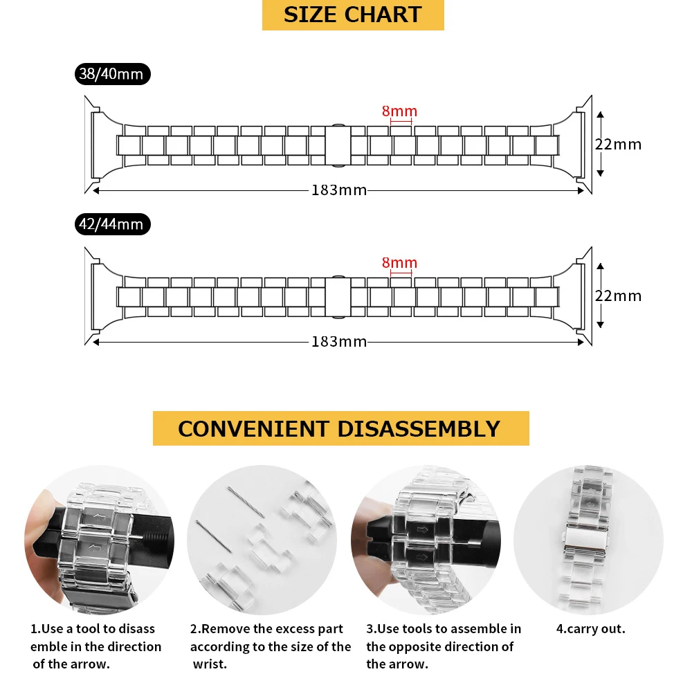 

Slim Transparent Jelly Band For Apple Watch 44mm 40mm Series Se/654 Clear Strap on Smart Iwatch 123 38mm 42mm Bracelet Watchband