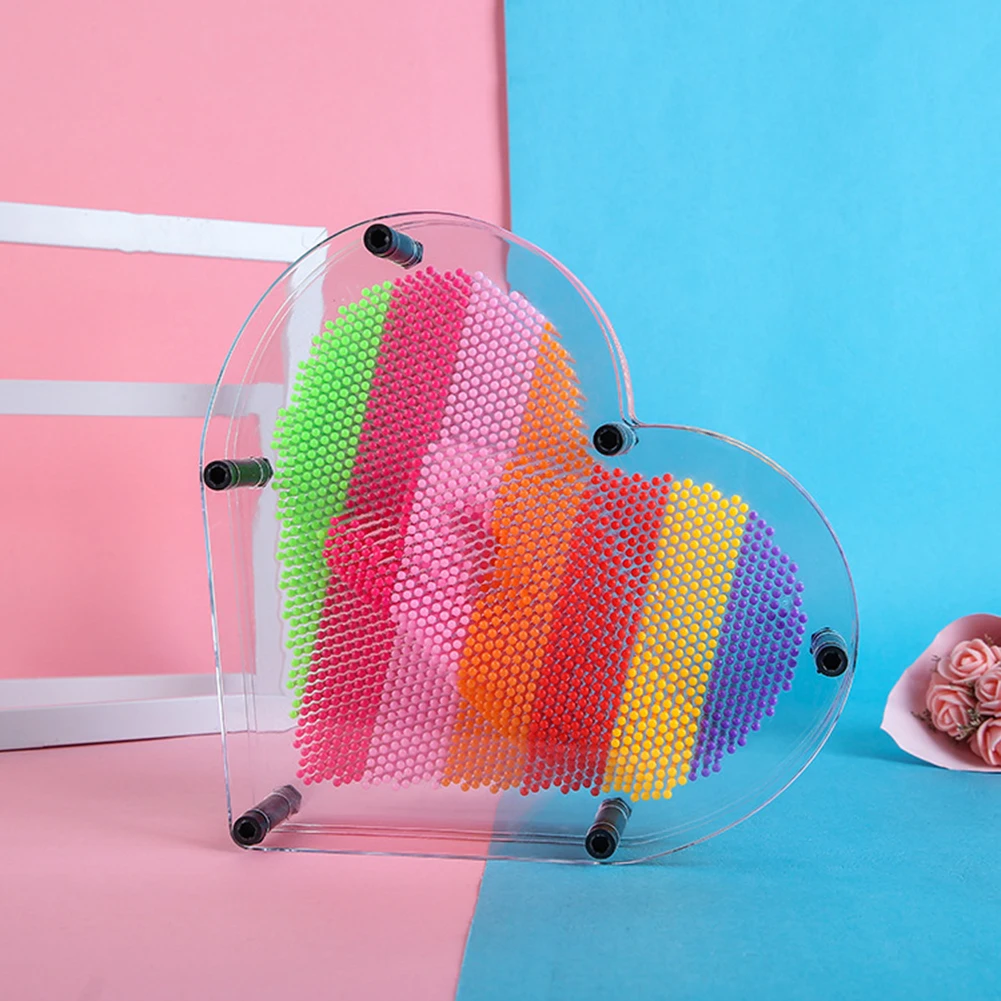 3D клон ручная печать в форме сердца Волшебная игла окрашенная модель Декор