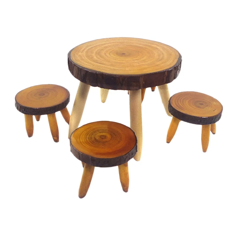 

1/12 Миниатюрный Кукольный домик, обеденный стол, стул, мебель для кукольного домика, аксессуары для кукольного домика