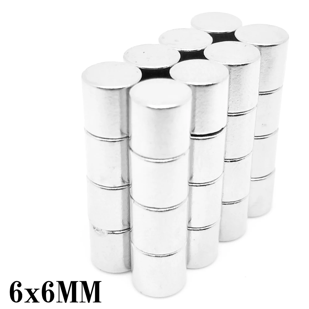 

20/50/100/150/200/300PCS 6x6 mm Round Strong Powerful Magnetic Magnet N35 Permanent Neodymium Magnet Disc 6x6mm 6*6 mm