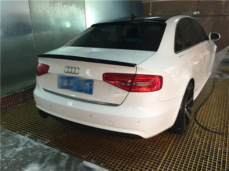 Для Audi A4 спойлер 2009 2013 GAKYV Спойлер ABS пластик Материал заднее крыло автомобиля