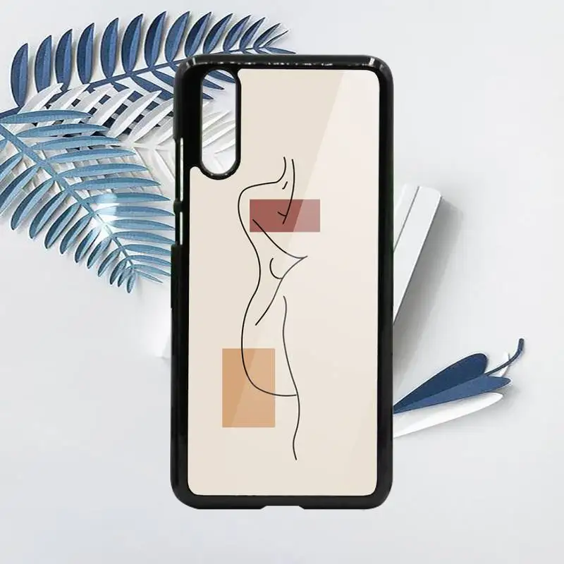 

Art Retro Abstract Geometry line Phone Case PC For Samsung galaxy S note 8 9 20 10 e lite2019 plus pro ultra