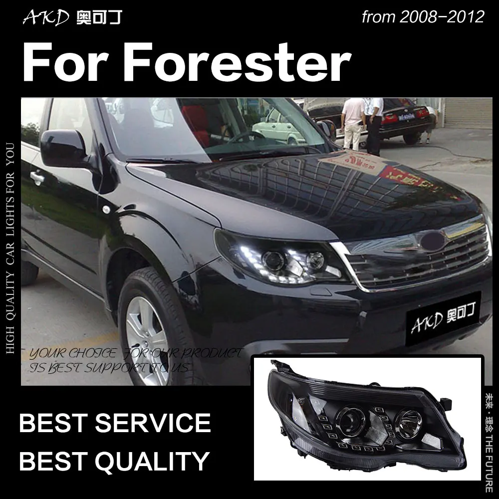 АКД стайлинга автомобилей фара для Subaru Forester фары 2008 2012 светодиодный DRL Hid линзы