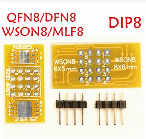 Адаптер программатора QFN8 К DIP8 разъем WSON8 DFN8 MLF8 для 8x6 мм 6x5 RT809H/F TL866CS/A TNM5000