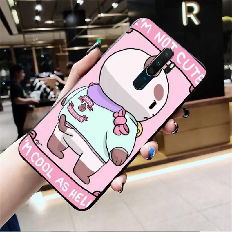 HPCHCJHM Пчела и Puppycat черный ТПУ мягкий резиновый чехол для телефона Oppo A5 A9 2020 Reno2 z