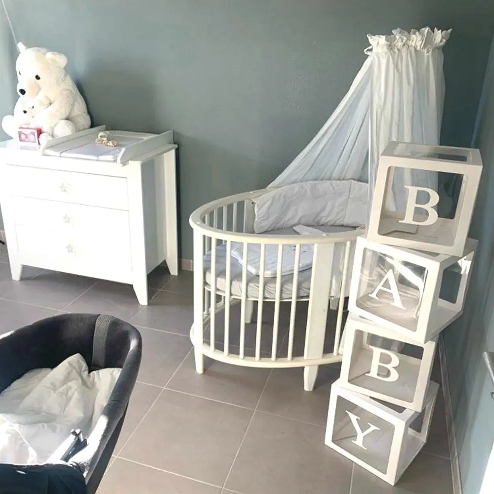 Детская прозрачная коробка для имени мальчиков и девочек украшение на 1-й день