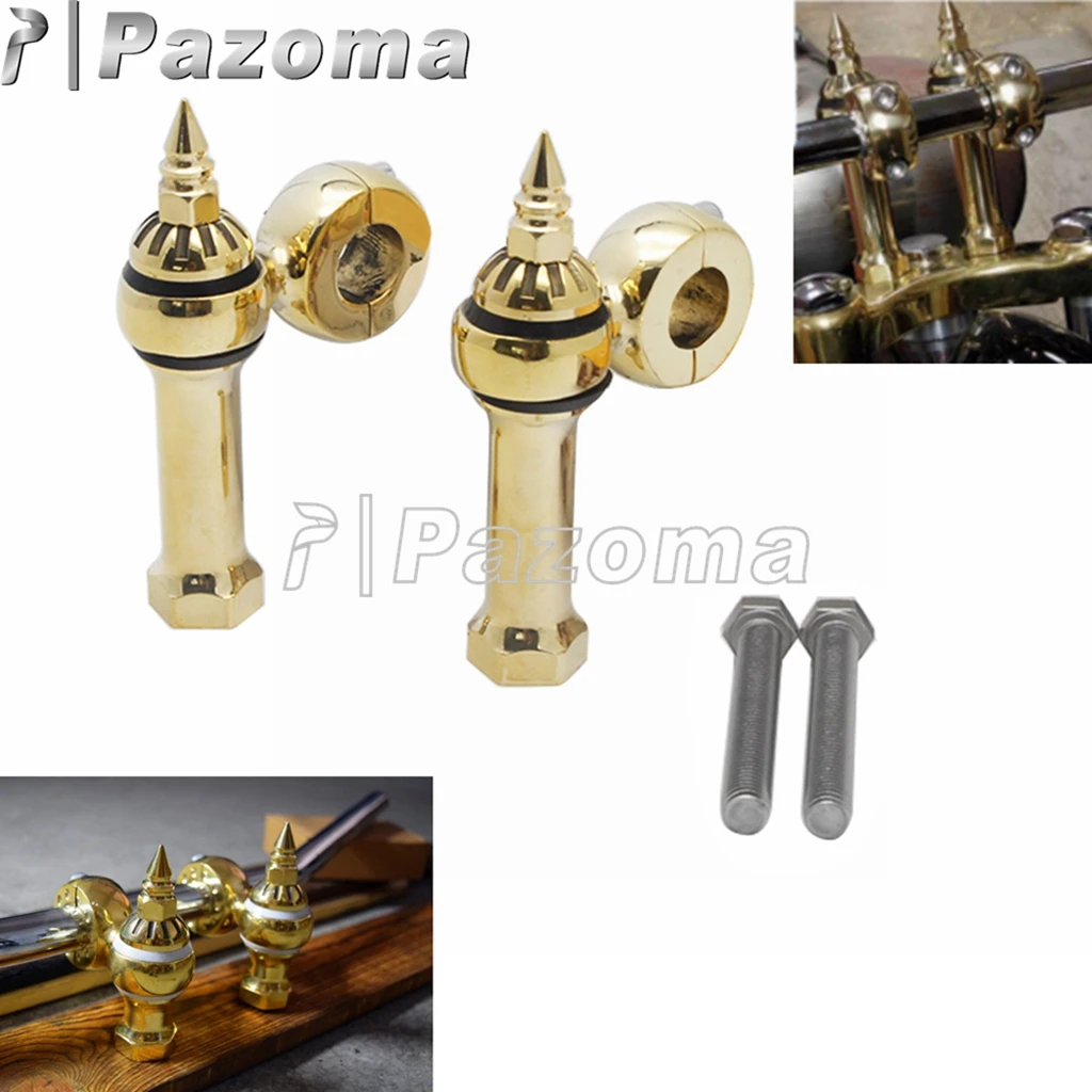 

Латунные 22 мм зажимы для Руля Мотоцикла, универсальные рулевые подъемники 7/8 дюйма для Руля Мотоцикла, подъемник для Harley Bobber Chopper