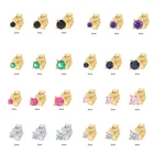 Автоклав Стад Серьги 925 пробы серебряные маленькие из нержавеющей стали, серьги для свадьбы, ювелирное изделие, 2 мм, 3 мм, 4 мм, четыре когти для один камень CZ кубический цирконий