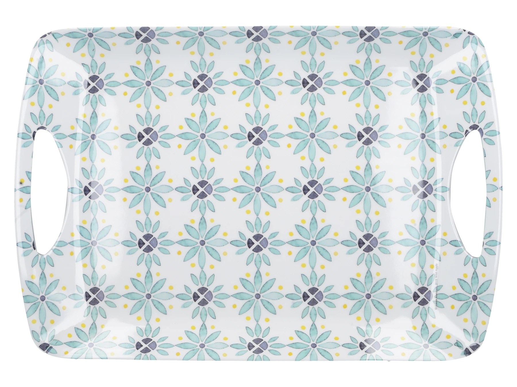 Поднос большой Зеленая Плитка 47х33см|Чайные подносы| |