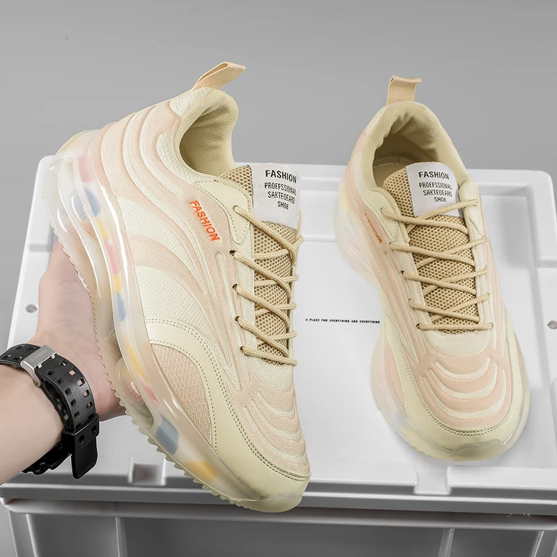 Мужские кроссовки дышащие вязаные удобные для бега и тенниса Китайская