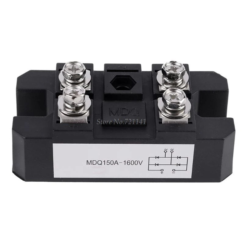 1 шт. MDQ 150A 1600V черный однофазный диодный мост выпрямитель Amp высокой мощности
