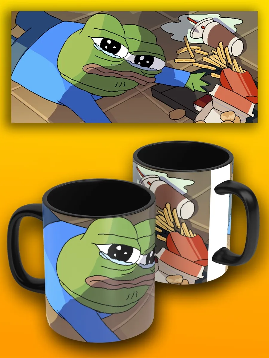 Sparkling Black memes Pepe Pepe-3693 mug cup Pialat for tea | Mugs
