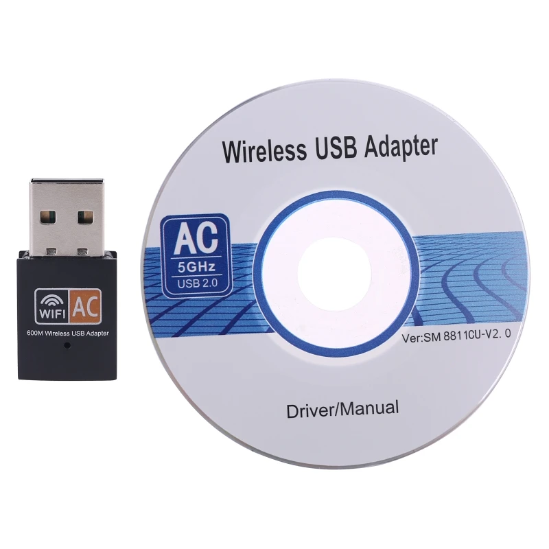 

600M 2,4G 5G AC AU Dual Band USB беспроводная карта WiFi USB адаптер для ноутбука