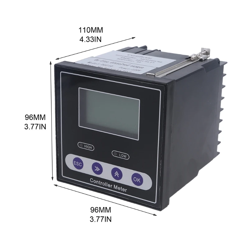 

Industrial Online Dissolved Oxygen Monitor Aquaculture Dissolved Oxygen Tester DO Controller Meter with Alarm Dual Relay