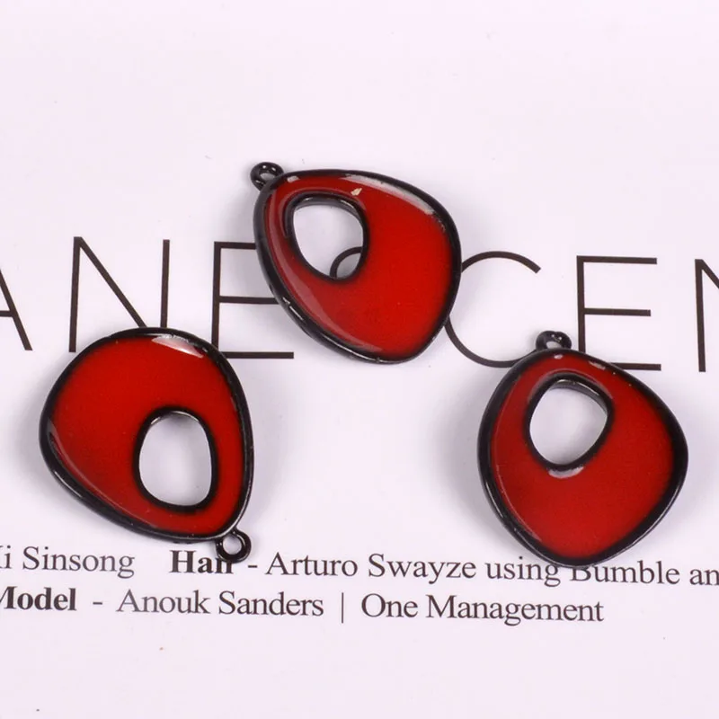 2pcs DIY Accessories Green Concave Design Grid Triangle Circle Earrings Pendants Contracted Alloy Collar Material | Украшения и