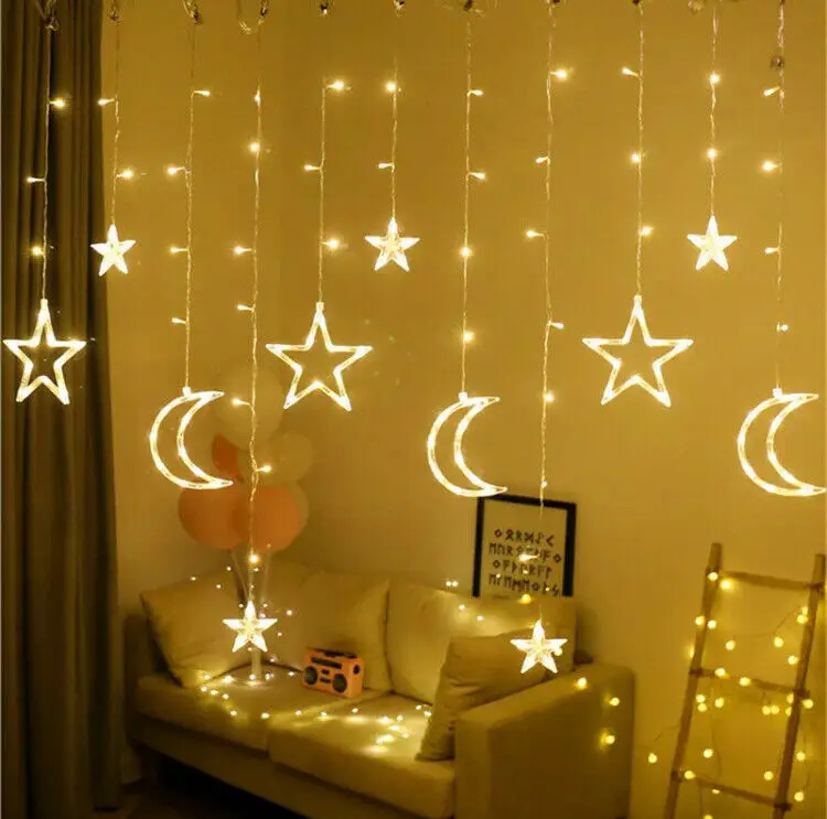TENDA LUMINOSA NATALIZIA SERIE LUCI STELLE DI NATALE светодиодный 3 METRI PROLUNGABILE | Женская одежда