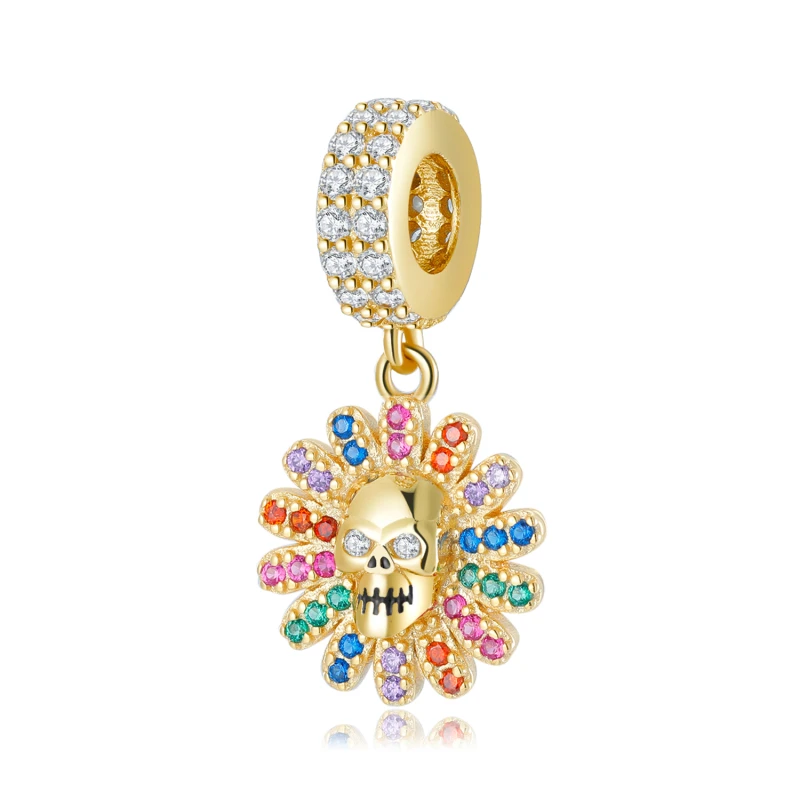 

Подвеска в виде головы черепа из серебра 925 пробы, подсолнуха