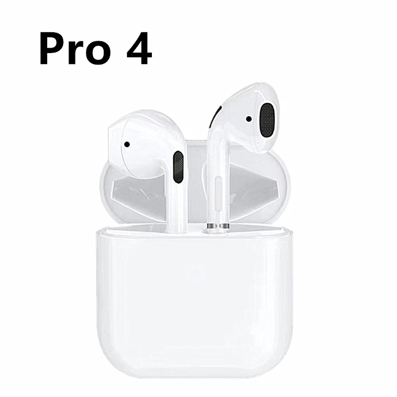 Pro 4 наушники вкладыши TWS с Беспроводной переименовать Bluetooth 5 0 мини зарядный чехол
