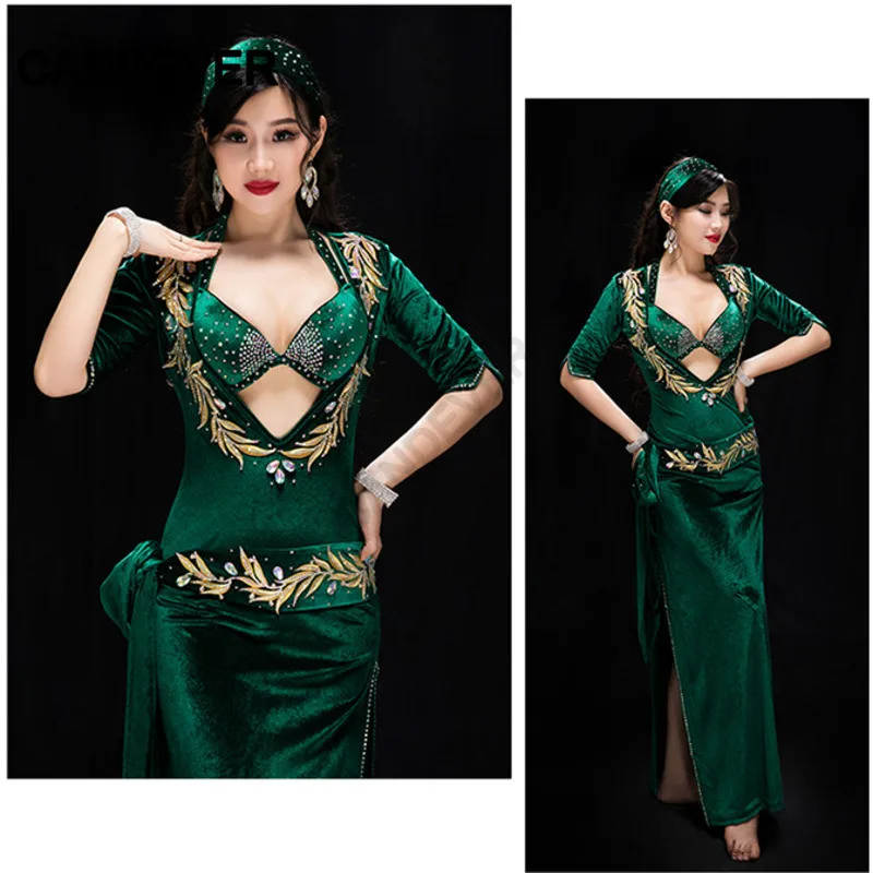 Baladi Shaabi Saidi bellydance женский набор костюма для танца живота бархатный бюстгальтер