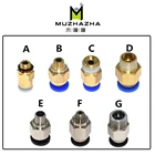3d peinter запчасти пневматические фитинги PC4-M6 много типов на 4 мм PTFE трубка разъем переходник PC4 3d принтер аксессуары